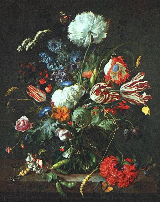 HEEM, Jan Davidsz. de Vase of Flowers  sg France oil painting art